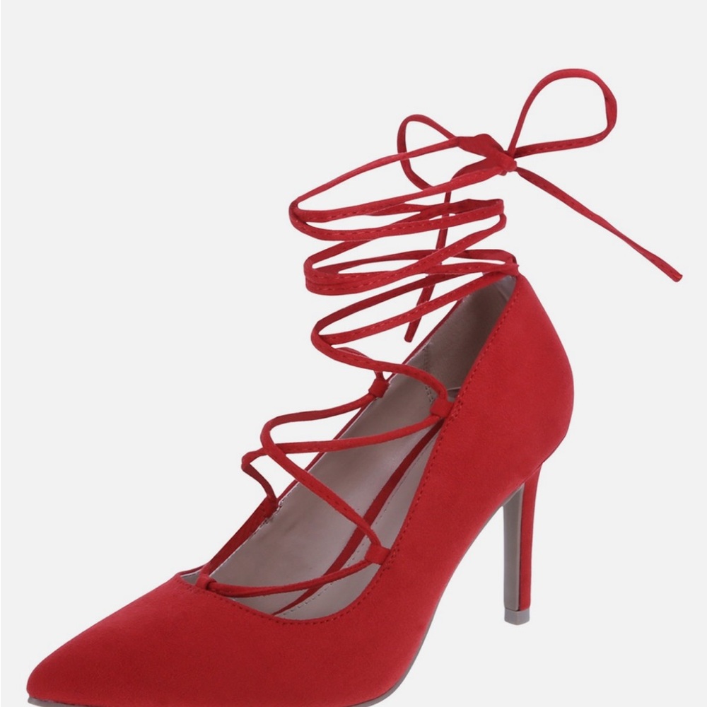 Brash Women's Kapulet Lace-UP Heels Red Size 8